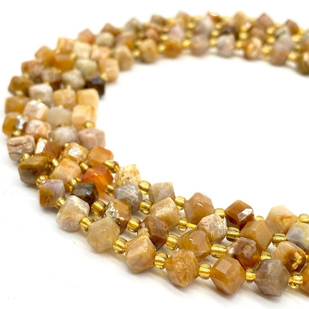 9345 ABCGEMS Indonesian Fossil Coral Beads A Revolutionary Cutting